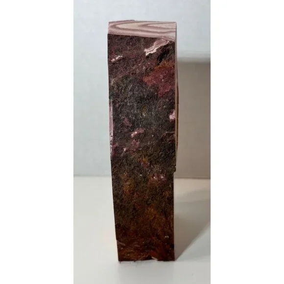 Large Banded Rhyolite Pink & Brown "Wonderstone" Book End 6" Tall - Picture 4 of 6